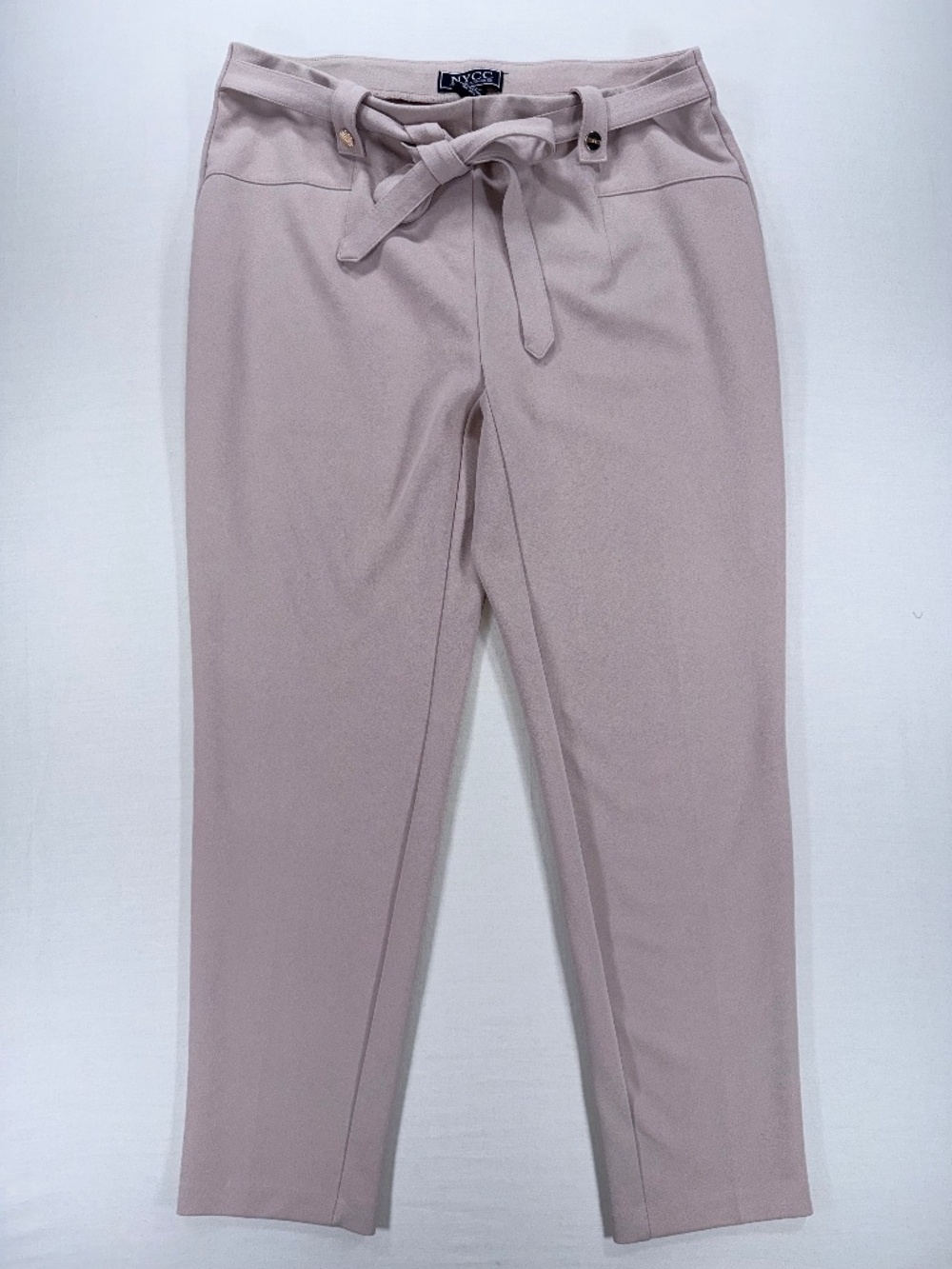 NYCC Blush Pink Tie Waist Dress Pants Trousers Sz 12 EUC